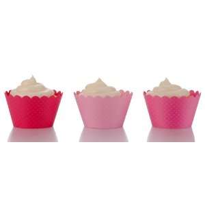  Emma Pink Trio Cupcake Wrappers: Kitchen & Dining