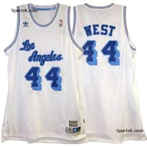  Los Angeles Lakers Jerry West Throwback Jersey: Sports 