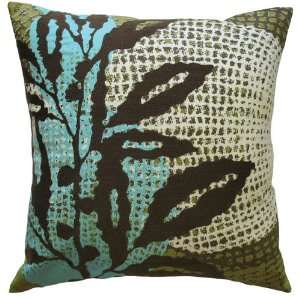 Ecco Pillow 18x18 Brown Leaf 