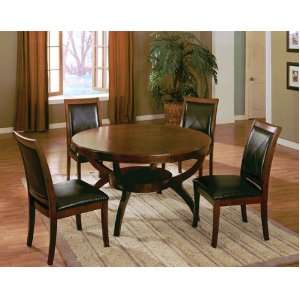   Design Round Dining Table in Walnut Finish #AD 91126: Home & Kitchen