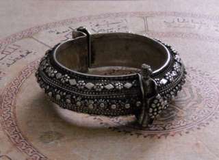 AMAZING Vintage Yemen Yemenite Silver Bracelet Cuff A  