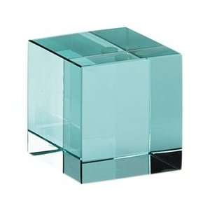  Moser Crystal Beryl Square Cube Paperweight