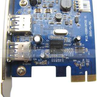 PCI E PCI Express To 2 Port USB 3.0 NEC Controller Card  
