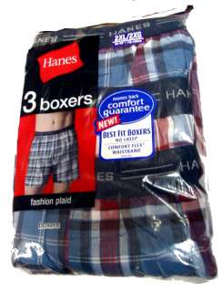   Pair Pack Comfort Flex Waistband Woven Plaid Boxer Shorts S 2XL  