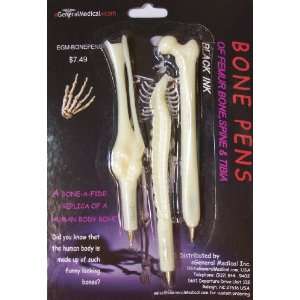  Skeleton Anatomical Bone Pens (Blister Pack; Set of 3 