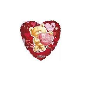  18 Be My Valentine Bear Balloon   Mylar Balloon Foil 