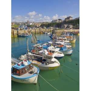  Small Fishing Boats in the Harbour at High Tide, Newquay 