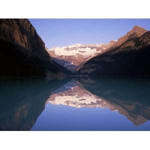 View to Mount Victoria Across the Still Waters of Lake Louise, Alberta 