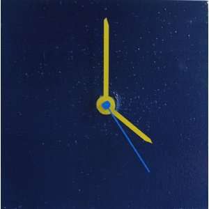    Obscurata Designer Analog Wall Clock   Navy Blue: Home & Kitchen