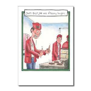  Flipping Burgers Funny Graduation Greeting Card Office 