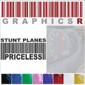 Sticker Decal Graphic   Barcode UPC Priceless Stunt Plane Flying Flyer 