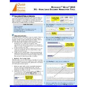  Microsoft® Word® 2010 Quick Reference Guide   301 Using 