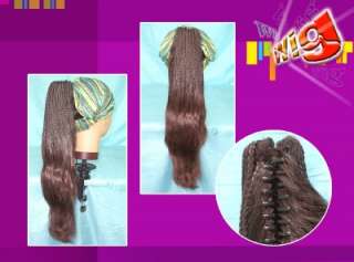 Chestnut Straight Clip On Hair Extension Ponytail S171  