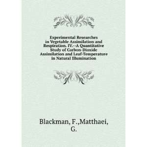    Temperature in Natural Illumination F.,Matthaei, G. Blackman Books