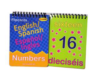Spanish English Flipcard Books Numbers Flash Learning 817425001730 