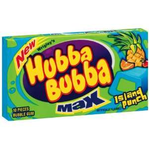 Hubba Bubba Max Bubble Gum, Island Punch, 10 Piece Packs (Pack of 18)