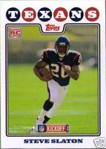 229) 2008 Topps Kickoff STEVE SLATON RC lot/set Texans  