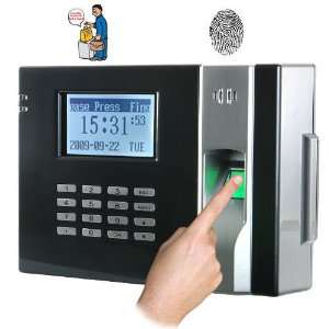  Fingerprint Time Attendance And Door System (Black) Finger 