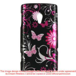 Sony Ericsson XPERIA X10 Pink Butterfly Hard Case Cover  
