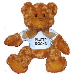  Pilates Rocks Plush Teddy Bear with BLUE T Shirt: Toys 