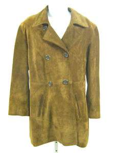 XOE NEW YORK Brown Suede Jacket Coat Size Small  