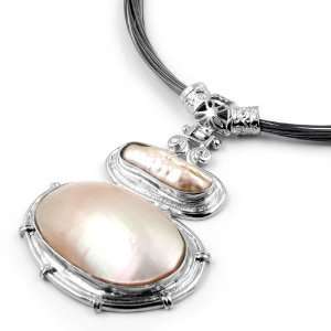    Hawaiian Abalone Shell Pendant with Free Satin Necklace: Jewelry