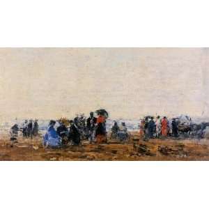   , painting name: Beach Scene 3, By Boudin Eugène  Home & Kitchen