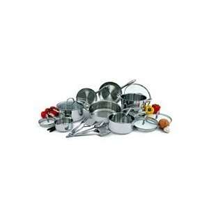  Wolfgang Puck Stainless Steel Cookware Set   18pc: Kitchen 