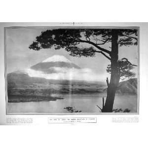   1909 JAPAN SACRED MOUNTAIN FUJIYAMA TREE LAKE PONTING