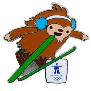   Winter Olympics Quatchi Ski Jumping Collectible Pin: Sports & Outdoors