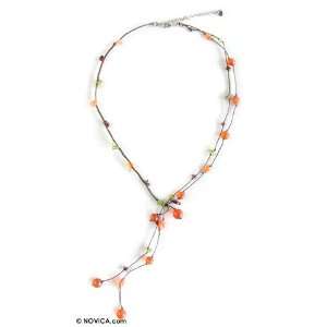    Carnelian and garnet necklace, Gem Rave 0.4 W 18.9 L: Jewelry