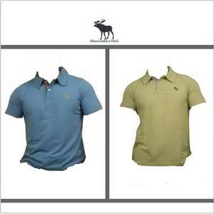  Brand New Green Abercrombie & Fitch Mens Short Sleeve Polo 
