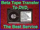 Beta Tape Transfer to DVD Betamax Super SuperBeta