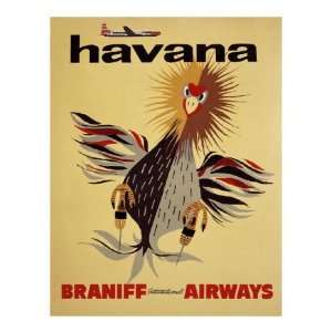  Braniff International Airways, Havana Giclee Poster Print 