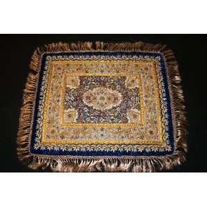  Hand Embroidered Jeweled Carpet Wall Hanging with Semi 