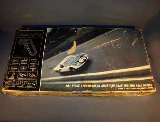 Vintage 1960s Strombecker American Gran Turismo Slot Car Racing Set 
