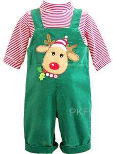   RUDOLPH The REINDEER Size 24M Christmas Overall Clothes NWT  