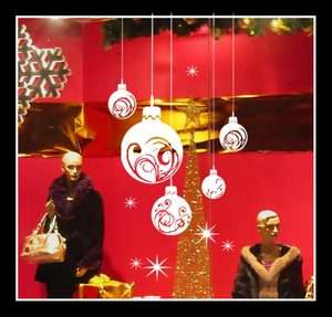 Extra Large Christmas Ball Show Window Shopwindow Wall Art Decoration 