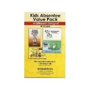  Postcards Kids Absentee Value Pack (4 Designs) (Package of 