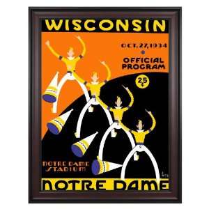 36 x 48 FRAMED CANVAS (HFP)1934 NOTRE DAME/WISCON (890180)   Original 