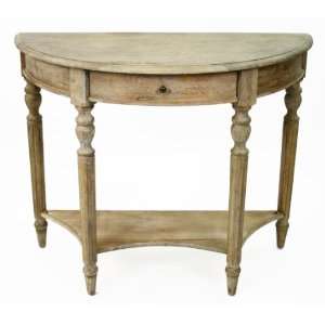  Traditional French Country Style Demilune Console Table 
