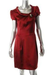 Jones New York Dress NEW Petite Cocktail Red Embellished Sale 10P 