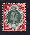 Ed VII   SG257a. 1s green/carmine. Superb unmounted min