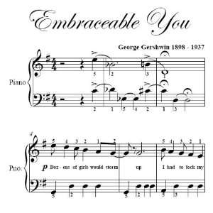  Embraceable You George Gershwin Big Note Piano Sheet Music 
