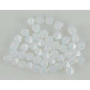  48 4mm Swarovski crystal bicone 5301 White Opal beads 