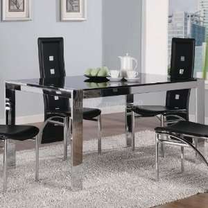  Broward Rectangular Dining Table with Tinted Glass by 
