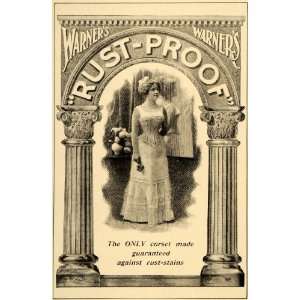 1899 Ad Rust Proof Warners Corsets Victorian Woman   Original Print 