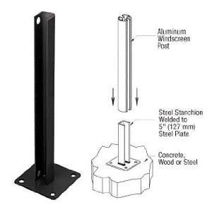   AWS Steel Stanchion for 90 Degree Round Corner Posts by CR Laurence