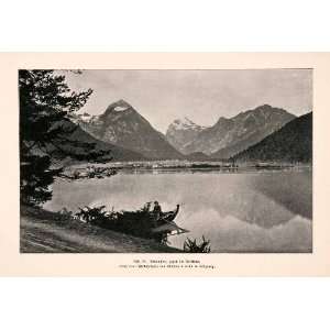  1899 Print Lake Achen Pertisau Karwandel Brandenberg Boat 