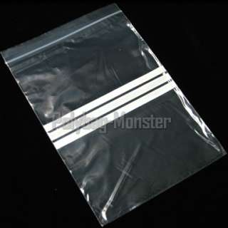 100 Grip Seal Poly Plastic Self Write On Bags 5.9X9  